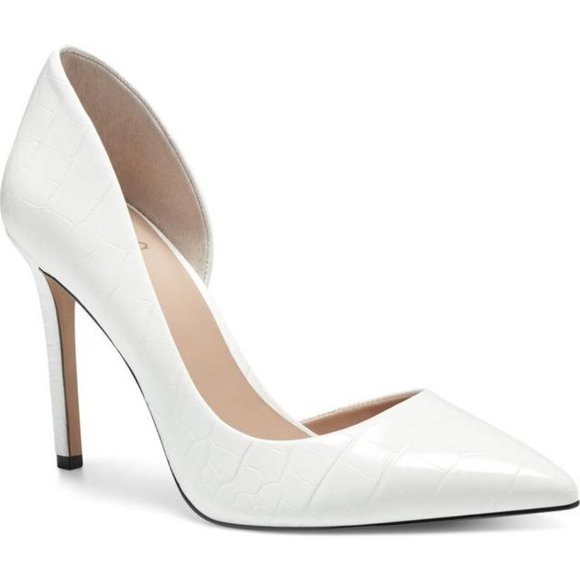 Inc International Concepts Kenjay D'Orsay Pumps Croc White Size 10.5M NWB - Picture 1 of 7